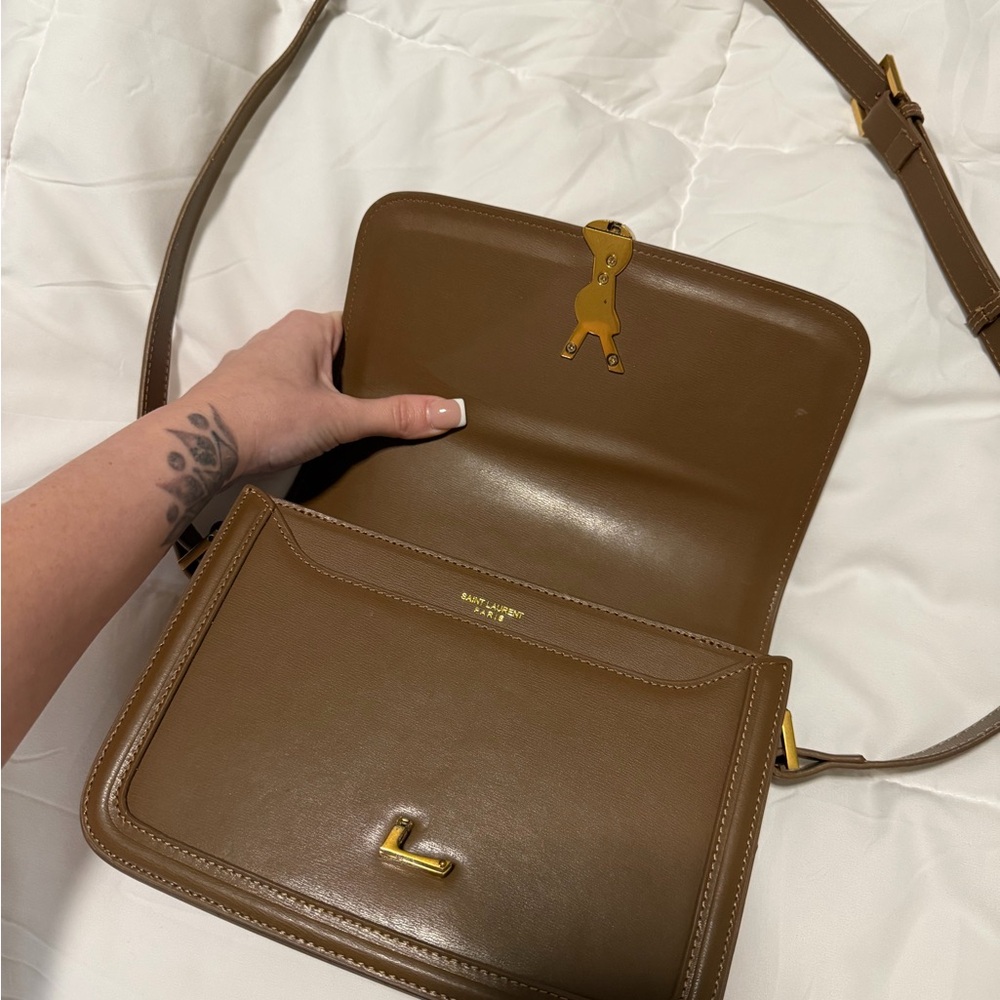 Yves Saint Laurent Brown Solférino leather crossbody bag - Picture 2 of 9